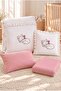 Cat Embroidered Muslin 4-Piece Baby Set - 5