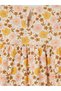 Özmarka New Season Ecru Ruffled Floral Baby Girl Dress - 5