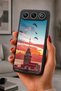 Gm 26 Compatible Printed, Matte Black, Soft Silicone, Protective, Shock-Absorbing Cover, Case
