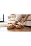 Women'S, Suede Textured, Fur Lined, Embroidery Detailed, Warm, Soft Sole House Slippers