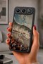 Gm 26 Compatible Printed, Matte Black, Soft Silicone, Protective, Shock-Absorbing Cover, Case