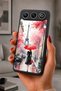 Gm 26 Compatible Printed, Matte Black, Soft Silicone, Protective, Shock-Absorbing Cover, Case