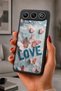 Gm 26 Compatible Printed, Matte Black, Soft Silicone, Protective, Shock-Absorbing Cover, Case