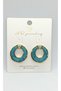 Luna Turquoise Gold Hoop Earrings