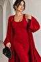U-Necklace Sleeveless Dress and Cardigan Two-Piece Set - 3