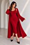 U-Necklace Sleeveless Dress and Cardigan Two-Piece Set - 4