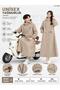Black Beige Reflective Windproof Waterproof Women Men Unisex Cycling Motor Scooter Camping Hiking Long Midi Length Zippered Hooded Raincoat Windbreaker Trench Coat Motorbike Outdoor Raincoat