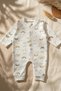Blue Rainbow Patterned Fabric 100% Cotton Baby Boy Romper 3-6-9 Months - 2