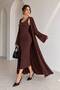 U-Necklace Sleeveless Dress and Long Cardigan 2-Piece Set - 7