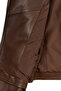 Melody Women's Brown Short Leather Jacket 26Wgd5174Bt - 8