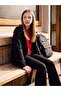 Girl's Hooded Zipper Sweatshirt (W6) - 2