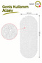 Bathroom and Shower Cabin Anti-Slip Mat with Suction Cups, Bathtub Mat 34X68 cm (M-130) - 5