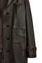 Belinda Women's Black Vintage Leather Trench Coat 26Wgd5713Vd - 6