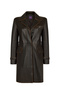 Belinda Women's Black Vintage Leather Trench Coat 26Wgd5713Vd - 4