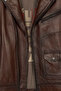 Carter Men's Brown Double-Breasted Collared Leather Jacket 26Wgd6490Bt - 4