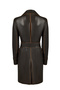 Belinda Women's Black Vintage Leather Trench Coat 26Wgd5713Vd - 3