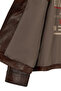 Carter Men's Brown Double-Breasted Collared Leather Jacket 26Wgd6490Bt - 8