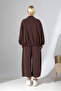 Oversize Premium Cupra Modal Textured Buttoned Double Set - 7