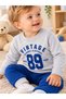 100% Cotton Vintage Printed Comfortable Fit Snap-On Shoulder Baby Boy Double Pajama Set - 7