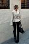 Beige Raglan Sleeve Double Breasted Closure Elastic Waist Detail Women's Lined Short Trench Coat - 2
