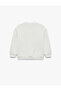 Embroidered Crew Neck Long Sleeve Sweatshirt - 2