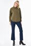 Half Pat Basic Blouse Khaki