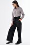 Double Waist Detailed Trousers Black - 3