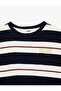 Cotton Crew Neck Long Sleeve Striped T-Shirt - 3