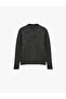 Layered Shawl Detailed Crew Neck Long Sleeve Buttoned Knitwear Cardigan - 6