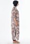 Floral Pattern Hijab Swimsuit Anthracite - 5