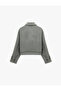 Long Sleeve Classic Collar Buttoned Pocketed Cashmere Bomber Jacket - 2