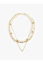 Multi-Beaded Pearl Chain Necklace