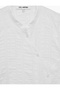 Asymmetrical Snap Button Mandarin Collar Short Sleeve Shirt - 3