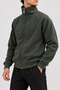 Men's Stand Collar Full Zip Sweatshirt Long Sleeve Ribbed Detailed Casual - 2