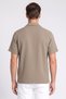 Men Regular Fit Textured Short Sleeve Casual Shirt, Taupe - 4