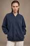 Oversize Zippered Bomber Cardigan