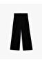 Basic Wide-Leg Pants with Buttons and Pleated Hidden Pockets