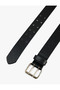Faux Leather Belt with Double Hole Buckle - 3