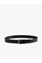 Faux Leather Belt with Double Hole Buckle - 2