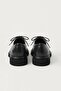 Men's Thick Sole Lace-Up Derby Shoes Black - 4