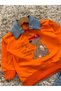 Baby Boy Dog Print Sweatshirt with Detachable Collar and Denim Pants 2-Piece Set - 2