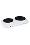 Dual-Burner Portable Electric Hot Plate Countertop Stove Cooktop – White Enamel Base