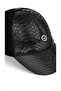 Black python-suede leather men's hat - 3