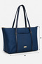 Pera Women's Parachute Fabric Shoulder Bag - Navy Blue - 6