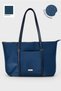 Pera Women's Parachute Fabric Shoulder Bag - Navy Blue - 3