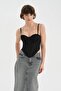 Women's Tulle Fabric Corset with Inner Lining and Underwire Design