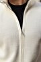 Bone Color Double Zipper Knitted Stand Collar Men's Knitwear Cardigan E7521 - 5