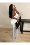 Rochie maxi , alb - 3
