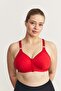 Wireless Snap-On Gathering Bra Cc869 Red - 5