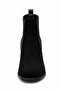 Gabriella Black Suede Rustic Women's Casual Gold Detailed Elastic Flat Stylish Modern Heeled Boots & Booties - 5